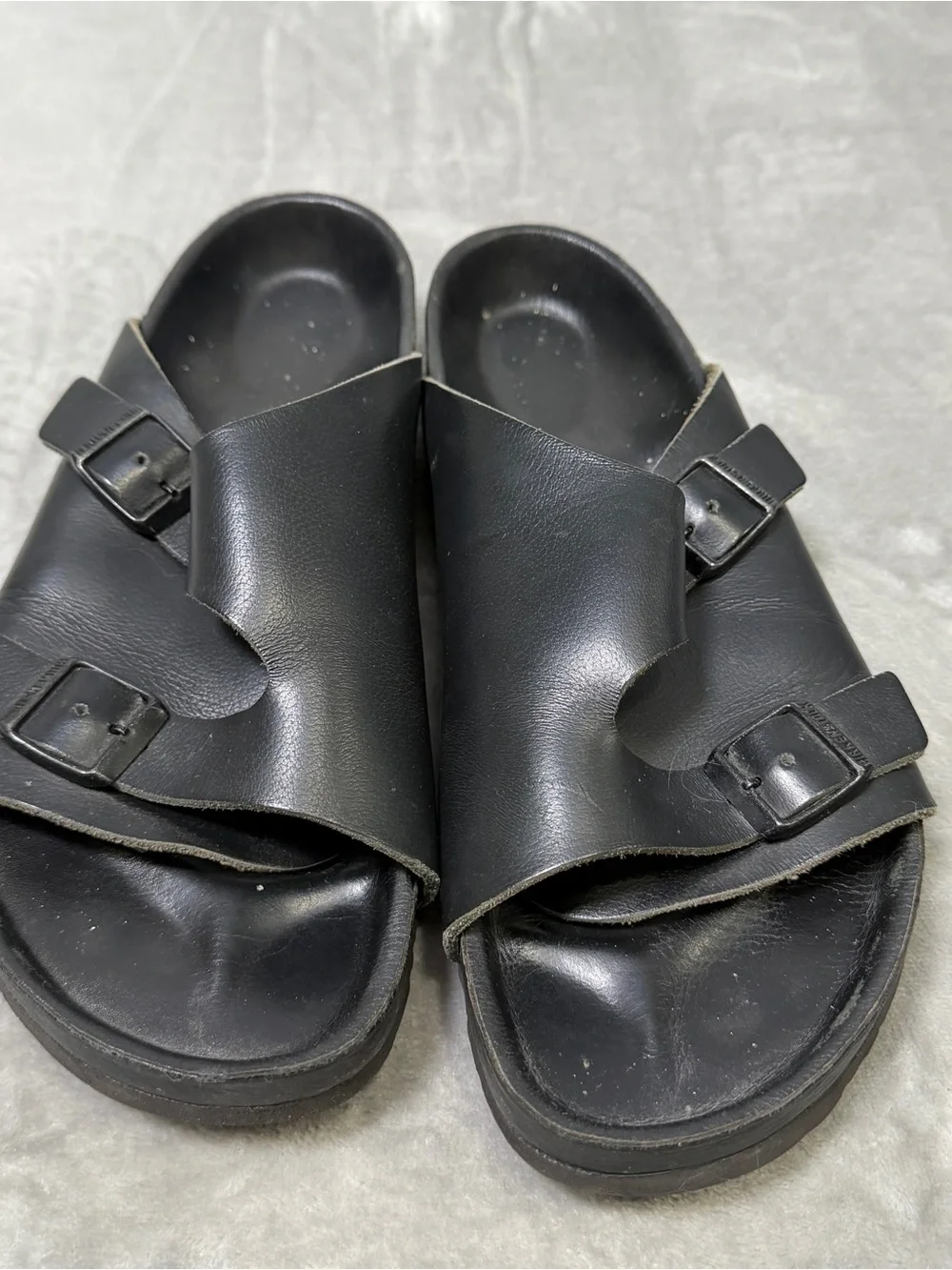 Birkenstock Zurich Black Leather Slides Sandals Men's US 10 43 RARE